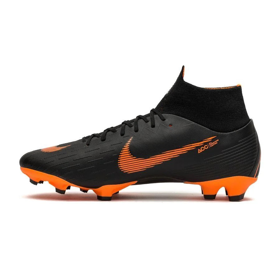 Nike Superfly 6 Pro FG Firm Ground Mens Soccer Cleats Black Total Orange