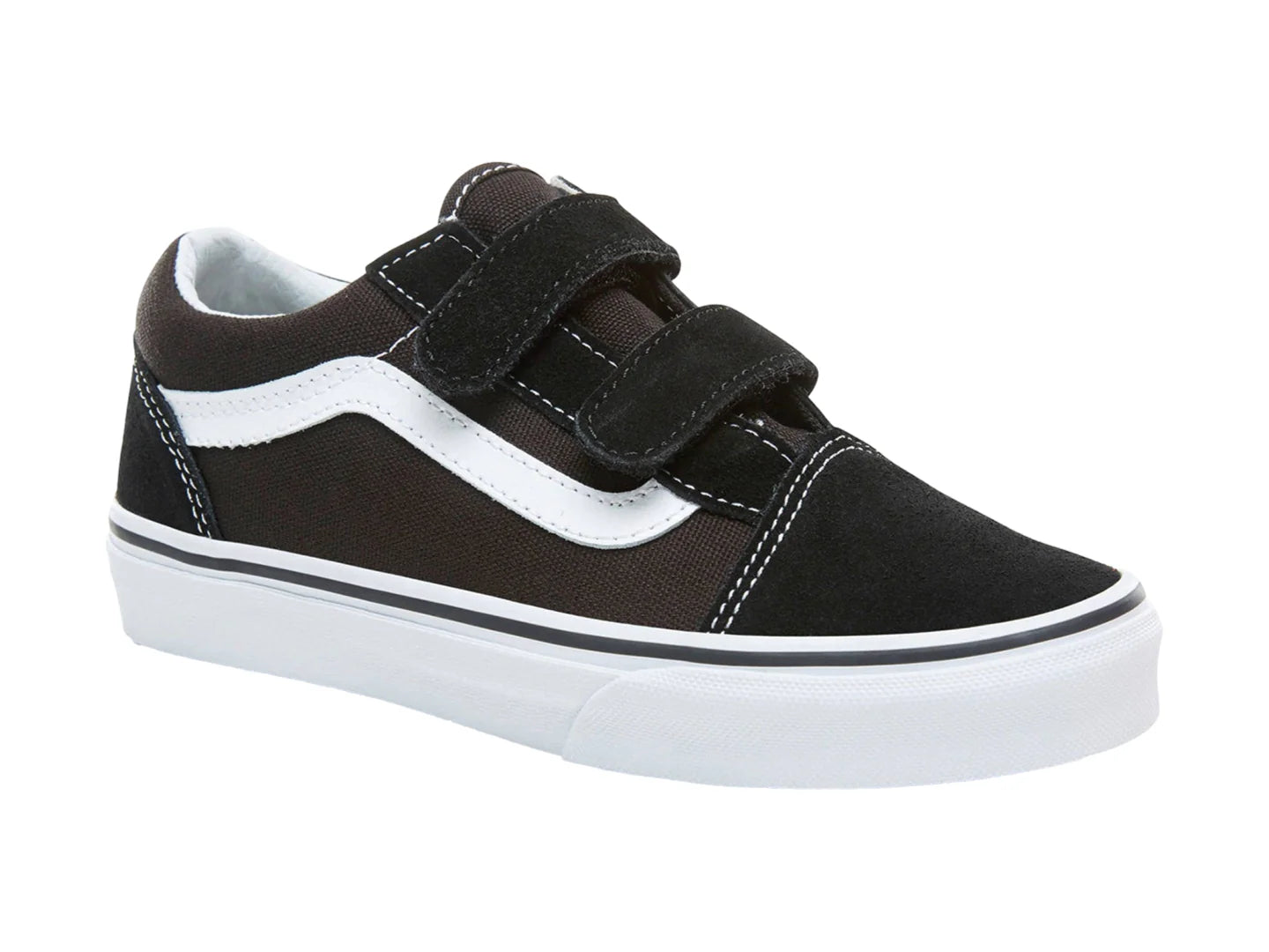 Tenis Vans Old Skool V Negro y Blanco para Niño
