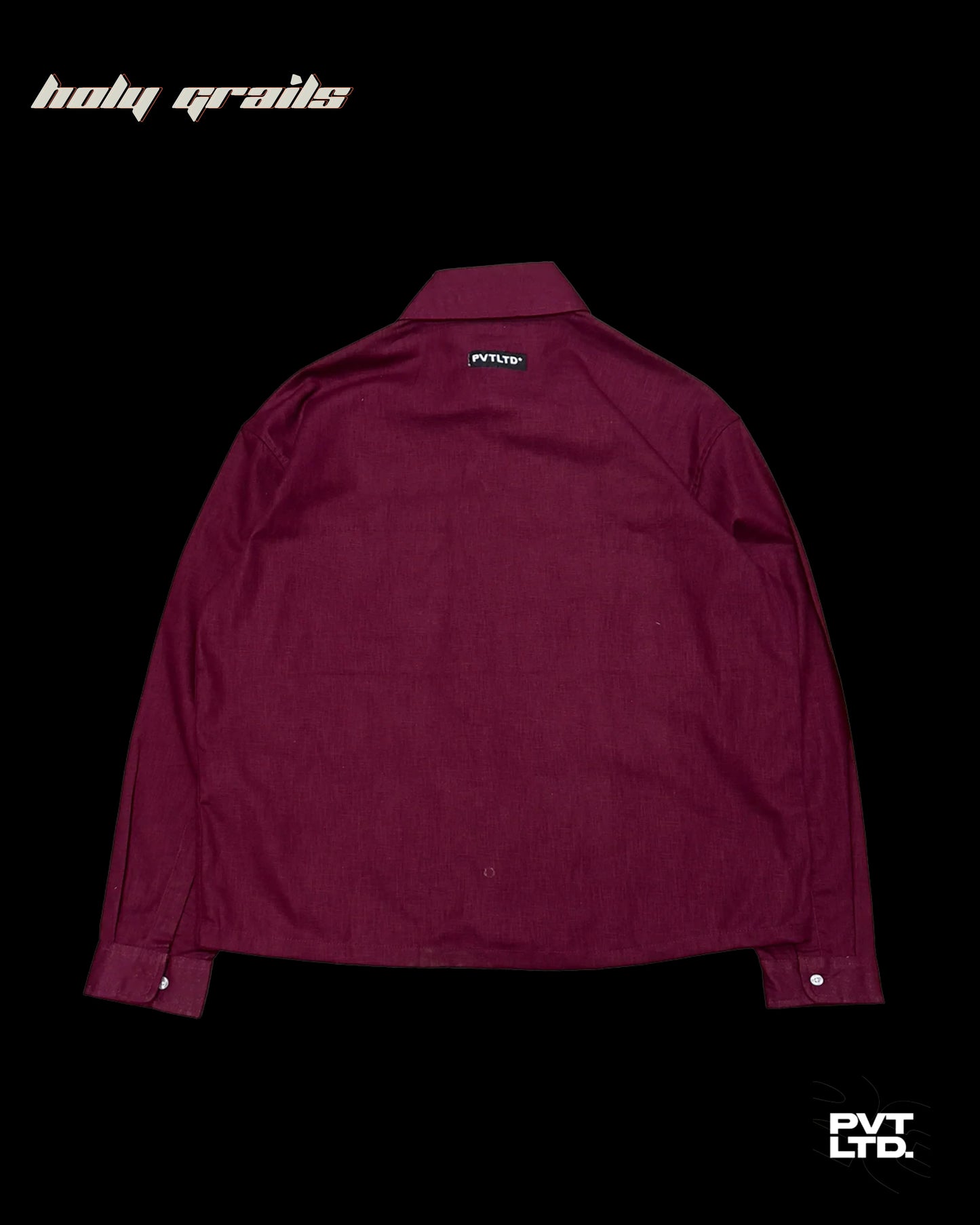 Sorry Honey Maroon Cotton Linen Shirt HG x Pvt Ltd