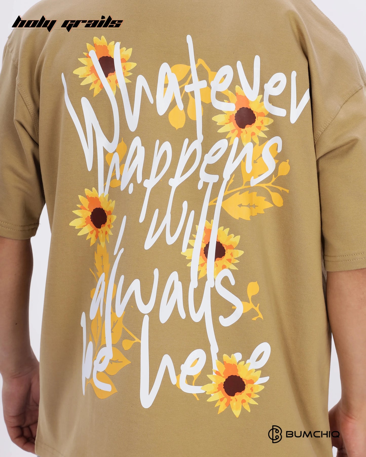 Always Here Beige Oversize Tee HG x Bumchiq