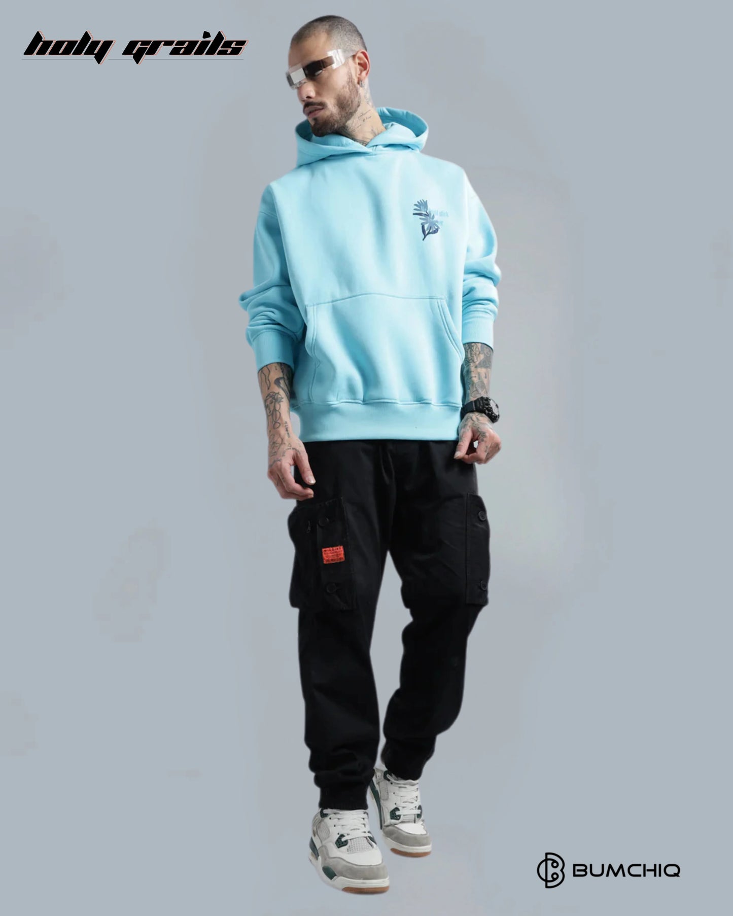 Birds Of Feather Light Blue Hoodie HG x Bumchiq