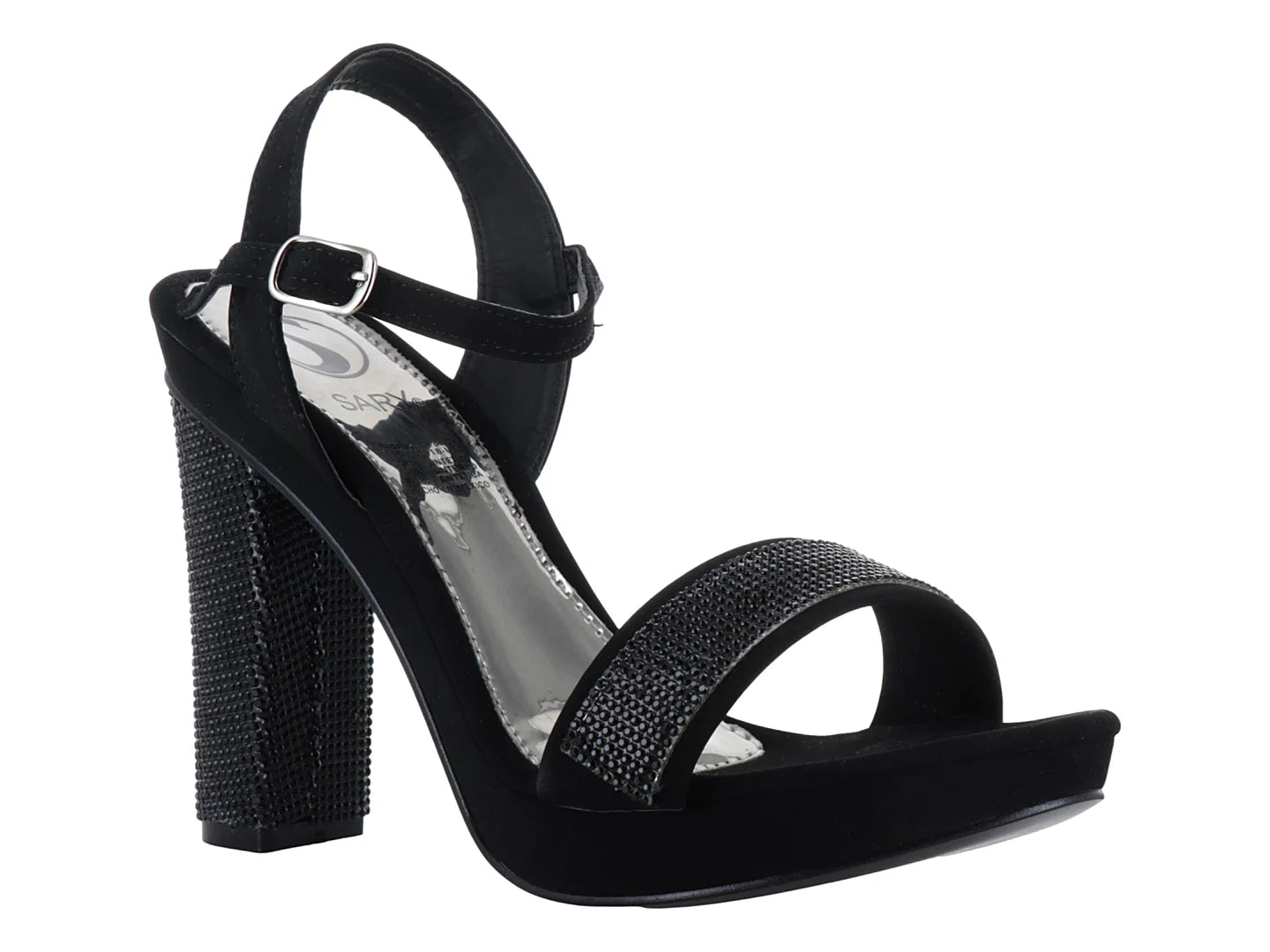 Sandalias Sary de Tacón Negro para Mujer