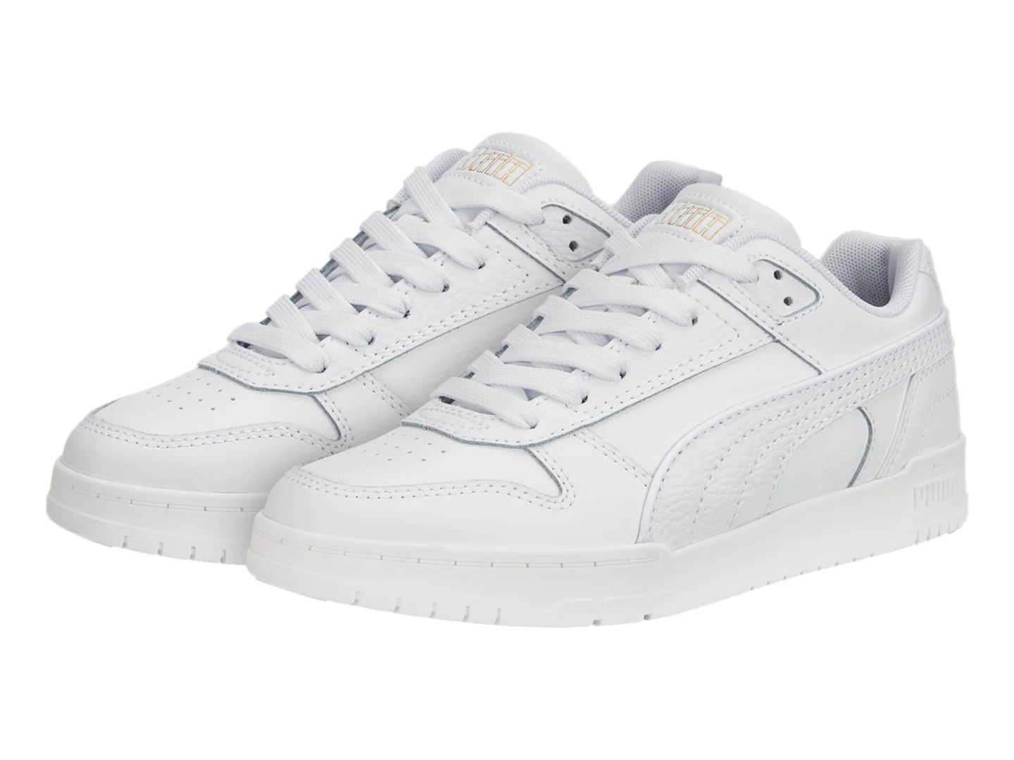 Tenis PUMA RBD Game Low Blanco y Dorado para Niño
