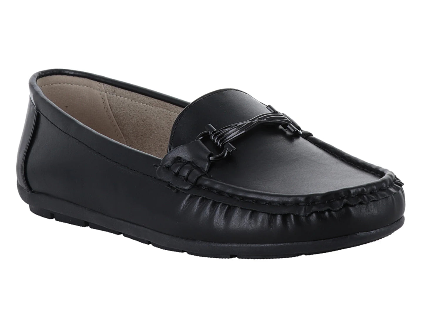 Zapatos Casual Mocasín Comfort Fit Negros para Mujer