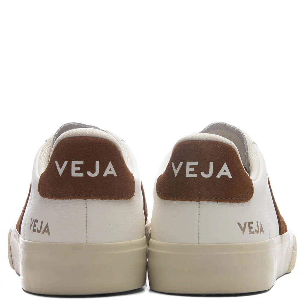 Womens Campo Leather White Cognac