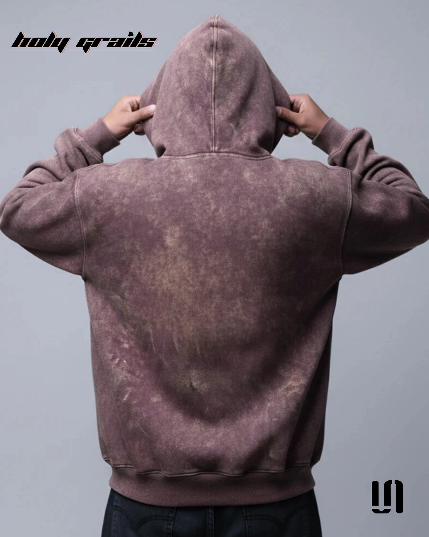 Brown Acid Wash Embro Hoodie HG x Sullitt
