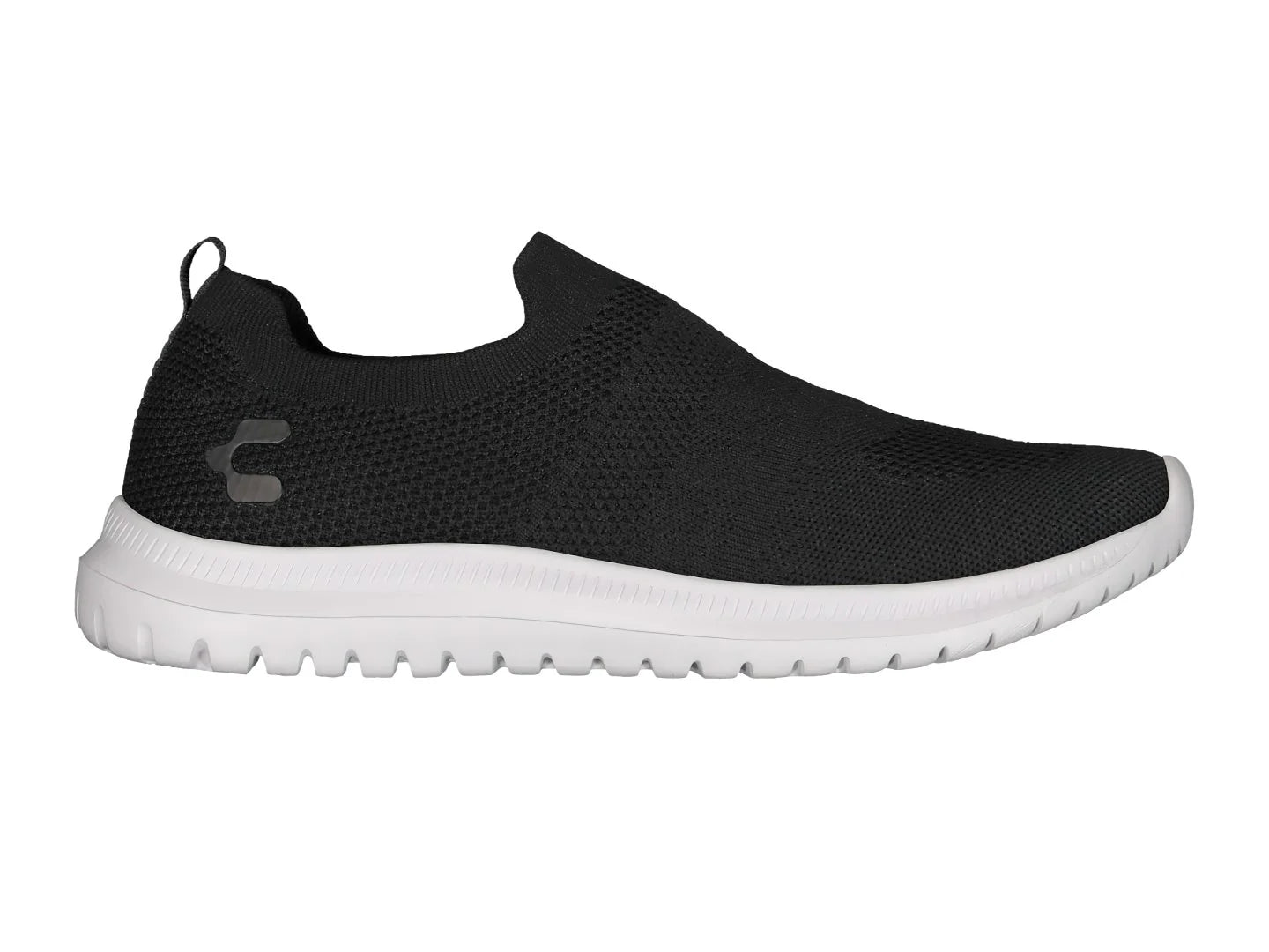 Tenis Charly Slip on Negro con Blanco para Hombre