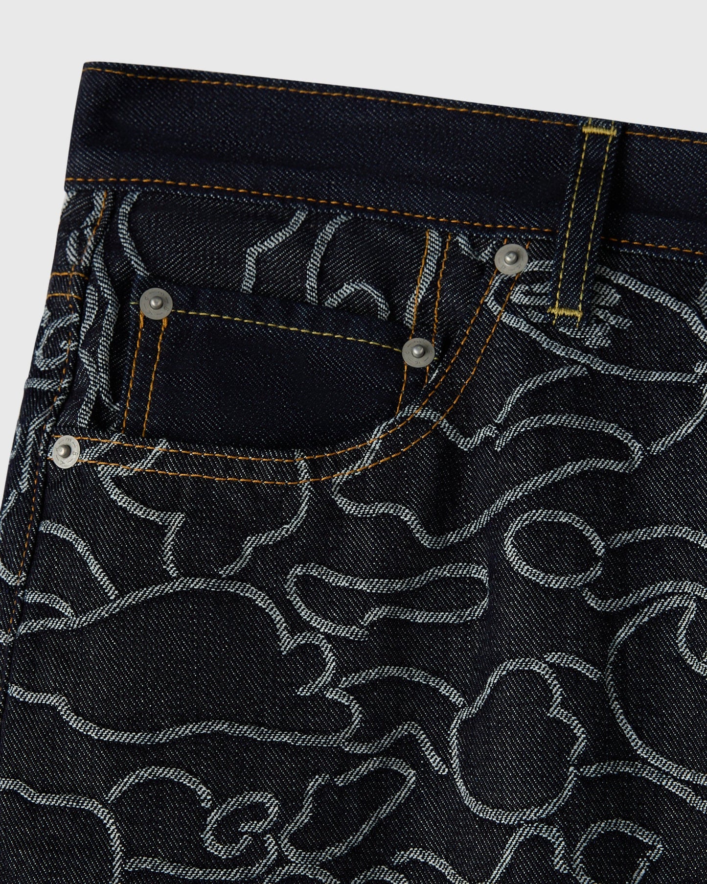 BAPE 1st Camo Jacquard Denim Pant Indigo
