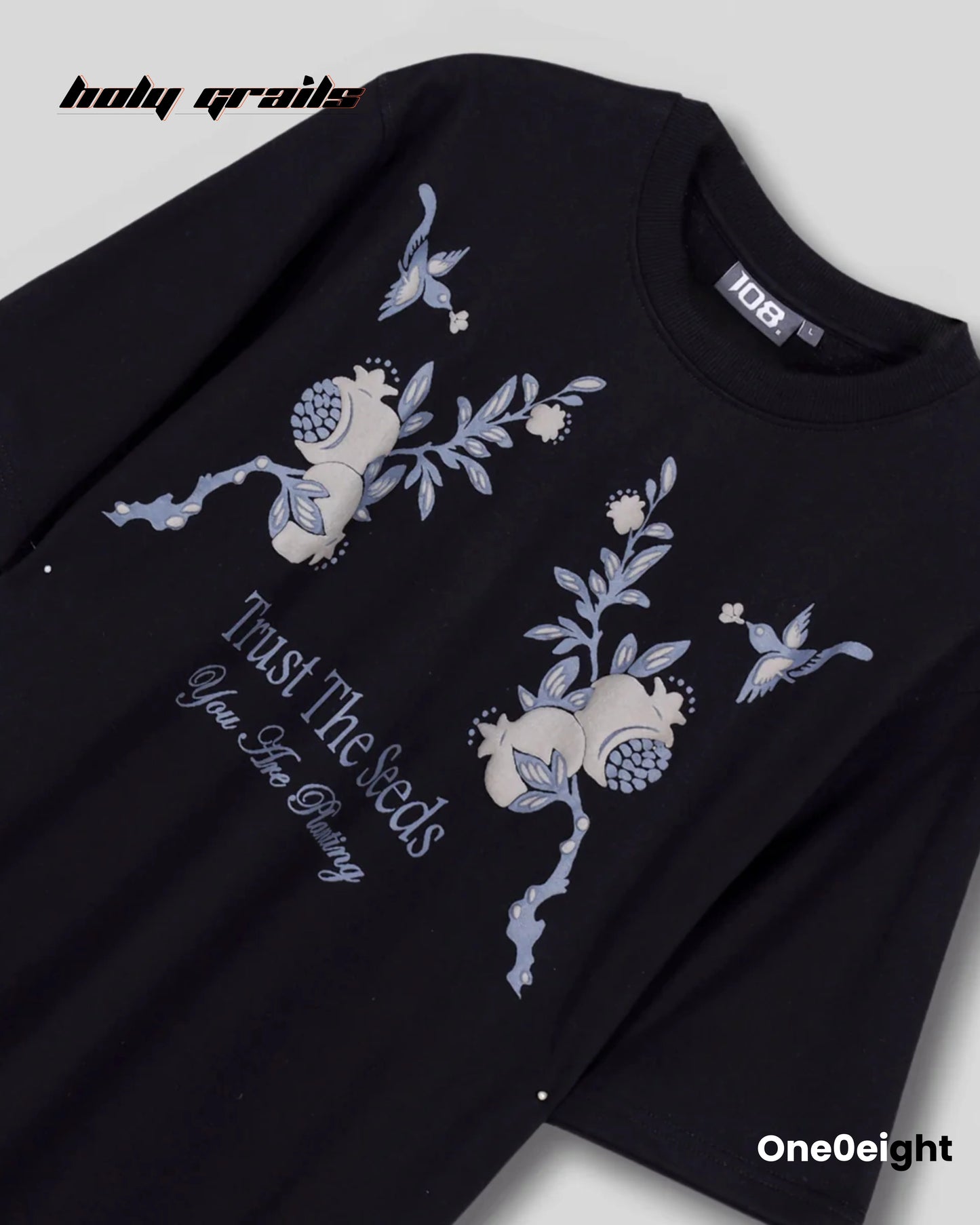 Trust the Seeds Black Oversize Tee HG x One0eight