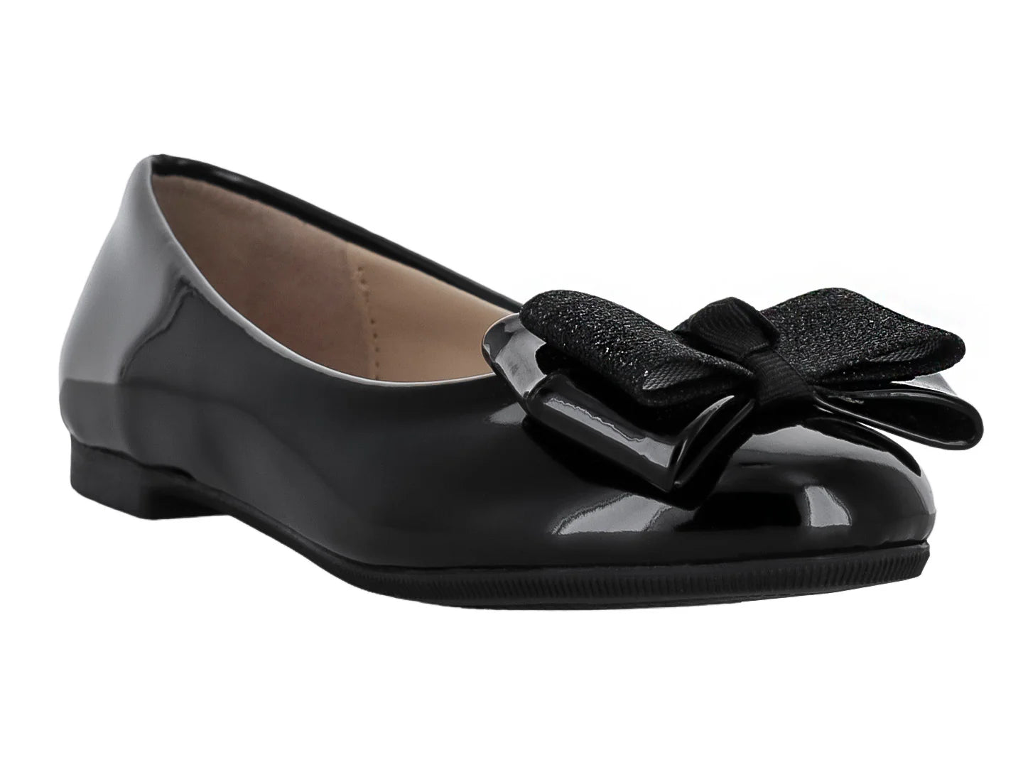 Zapatos Planos Tropicana Negros de Charol para Niña