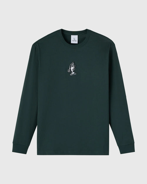 6 God Long Sleeve Tee Midnight Green