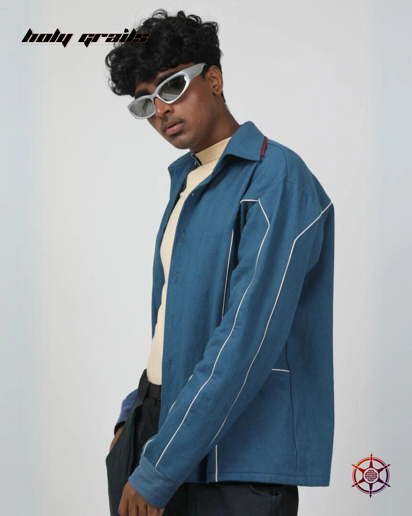 Sapphire Cream Piped Shacket HG x Duskin
