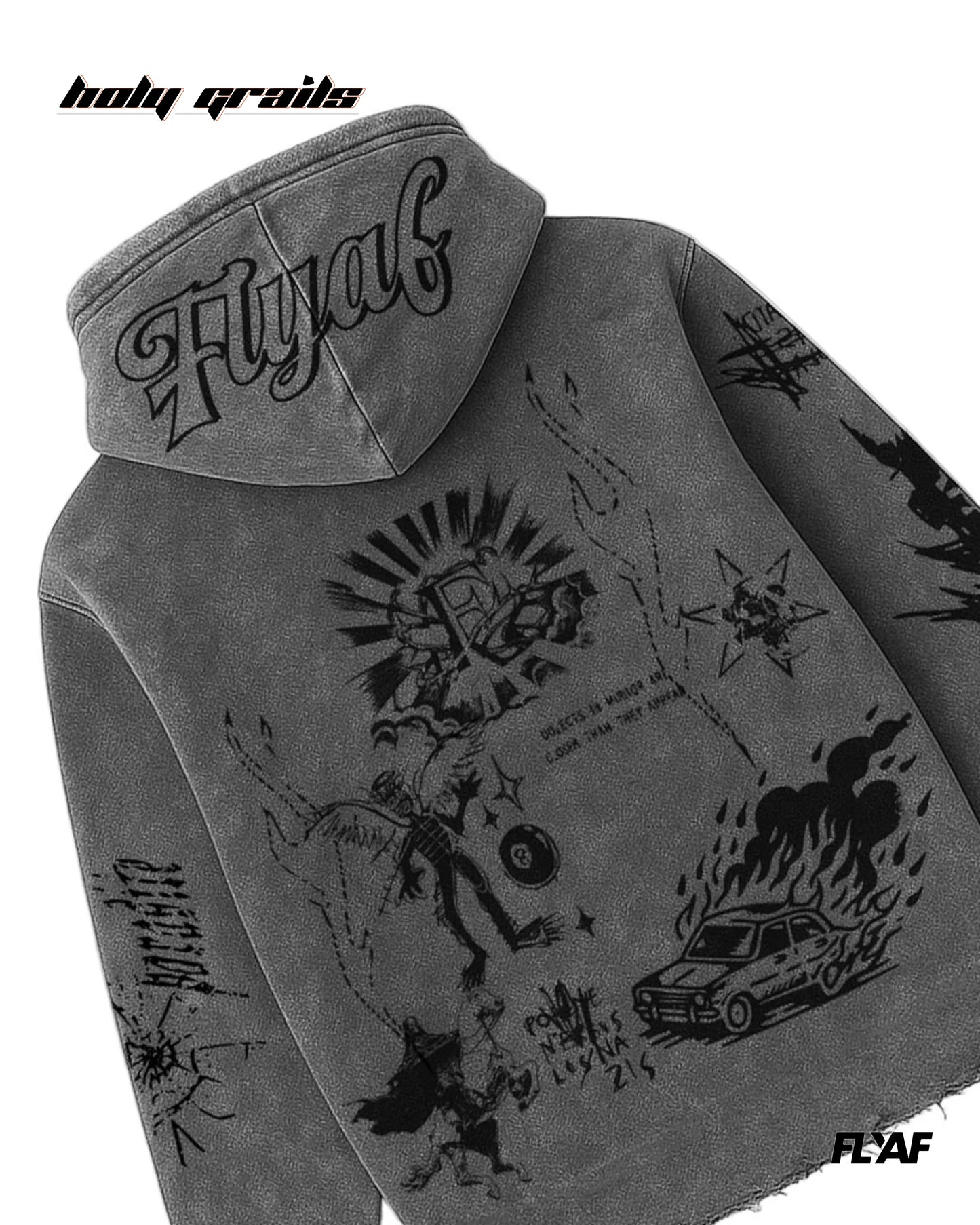 Ashes Anthem Grey Hoodie HG x FLYAF