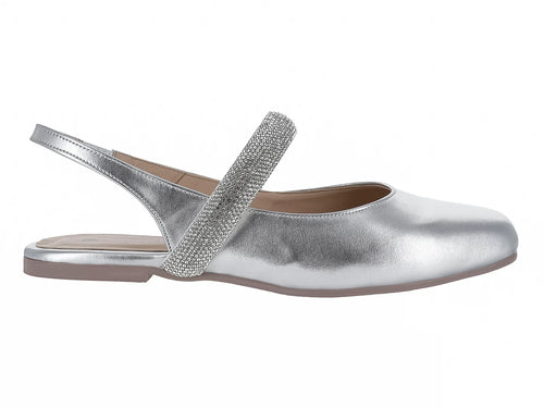 Zapatos Planos Luna Rosa Color Plata para Mujer