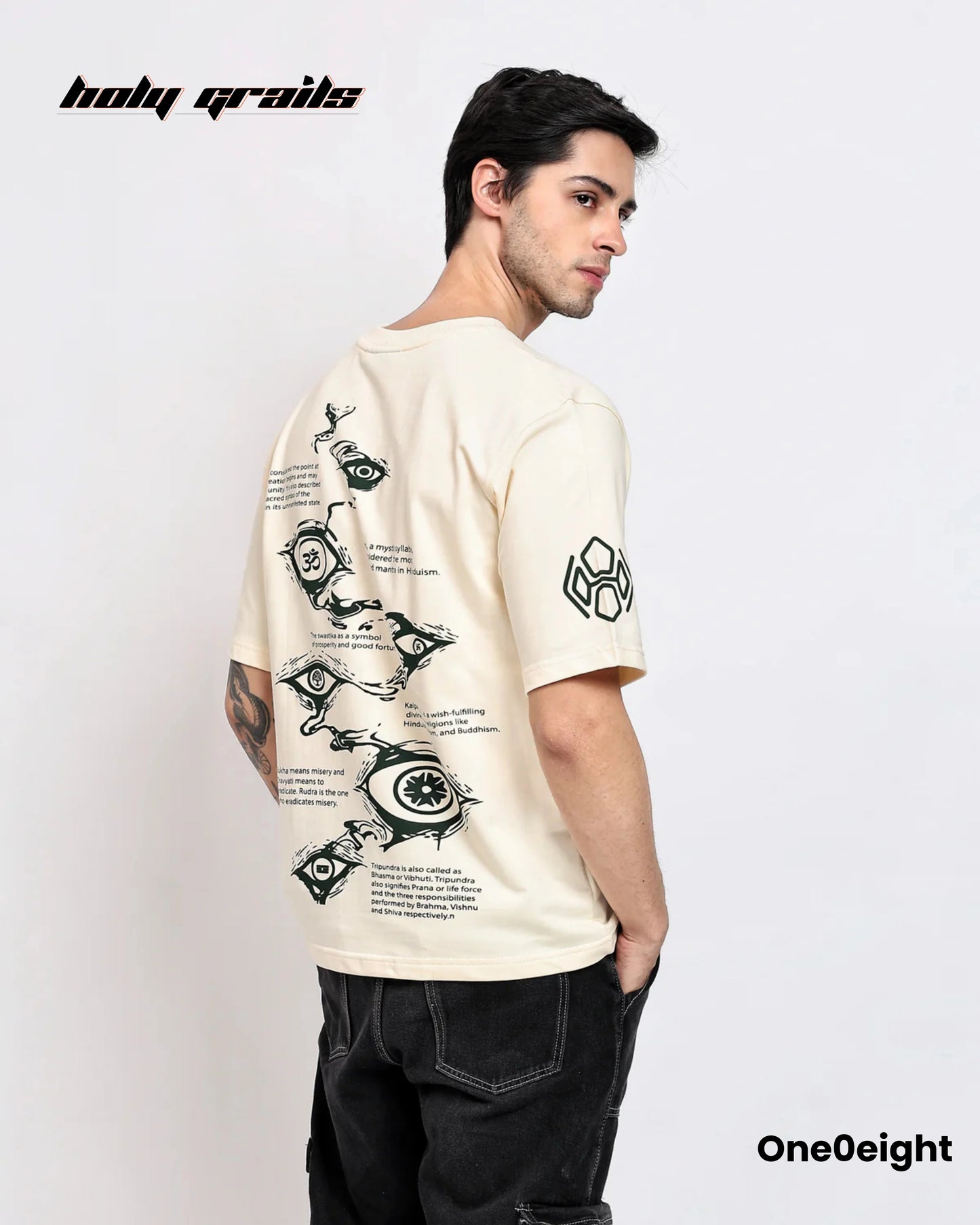 Tattva Cream Oversize Tee HG x One0eight