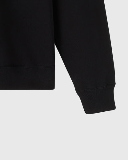 Classic Quarter Zip Mockneck Sweatshirt Black