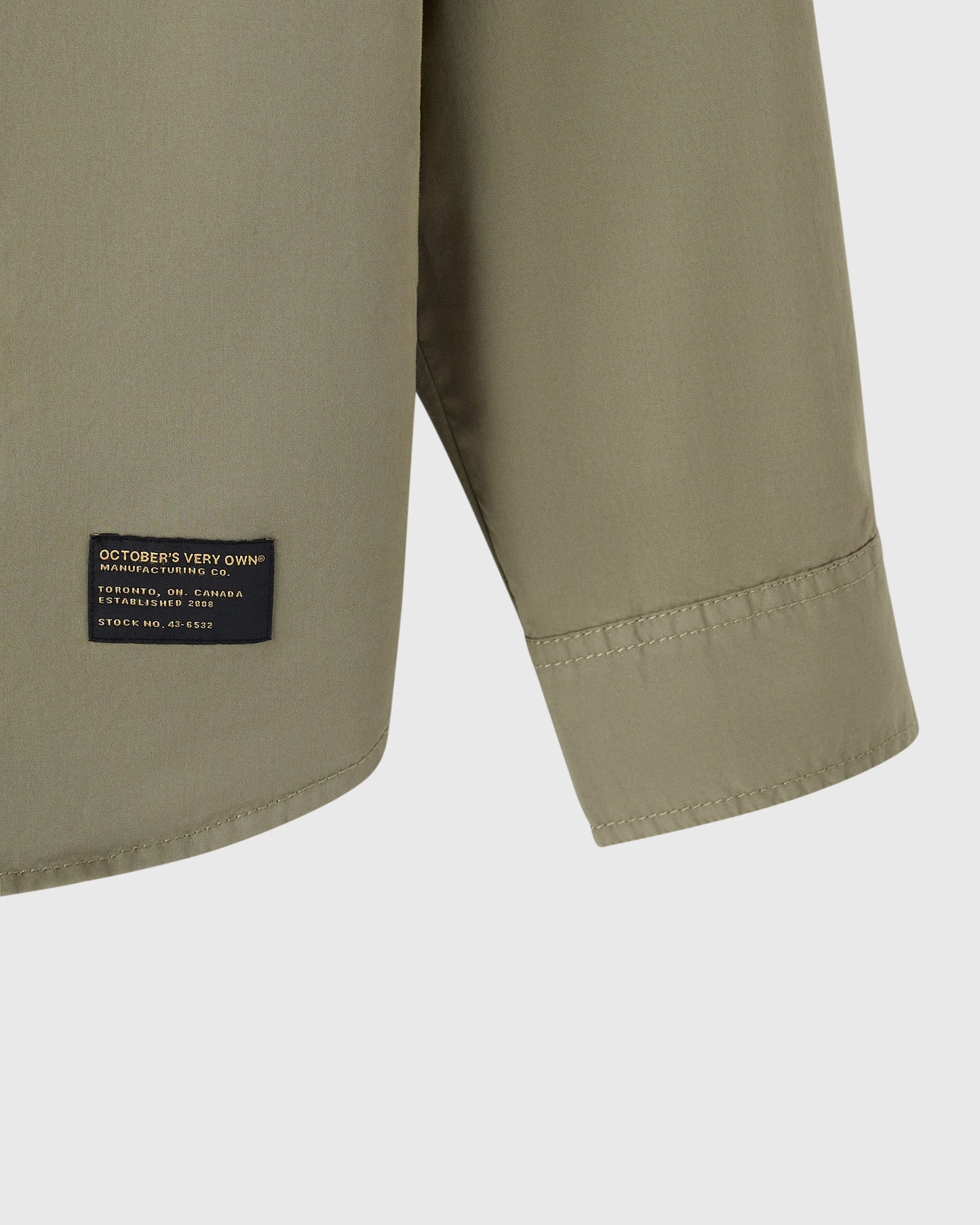 Hooded Button Up Shirt Olive Green
