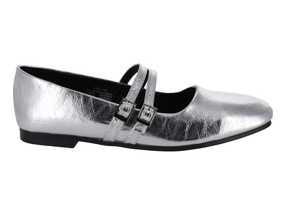 Zapatos Planos Luna Rosa Plata para Mujer