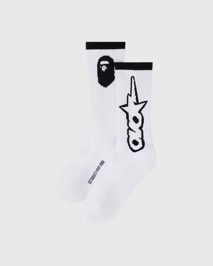 BAPE OVO Sta Athletic Sock White