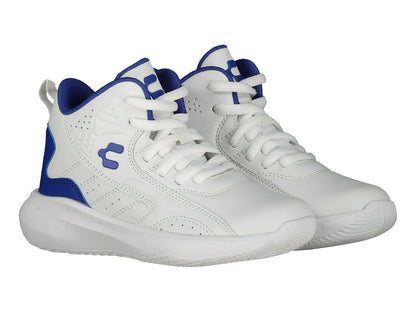 Tenis Charly de Baloncesto Blanco y Azul para Niño