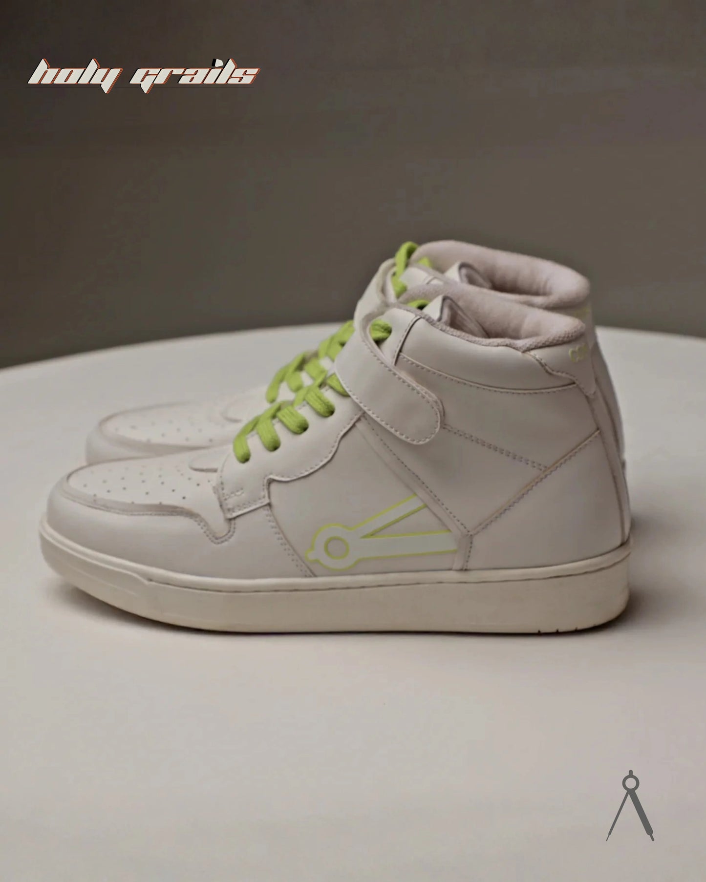 Vector White Lime Accent High Sneakers HG x Cos Tan