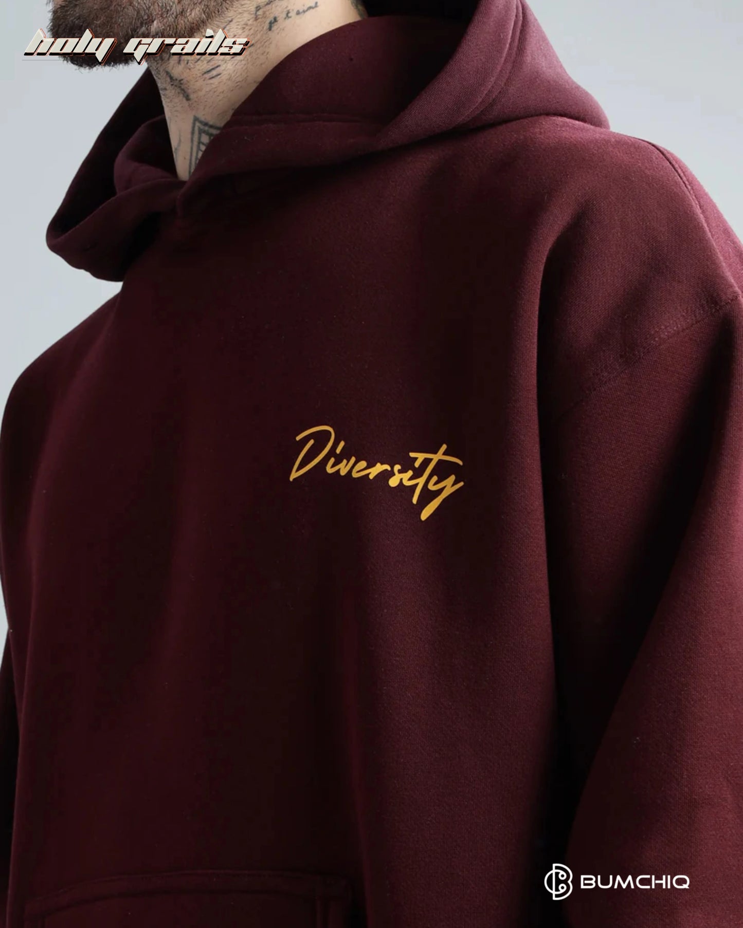 Diversity Maroon Hoodie HG x Bumchiq