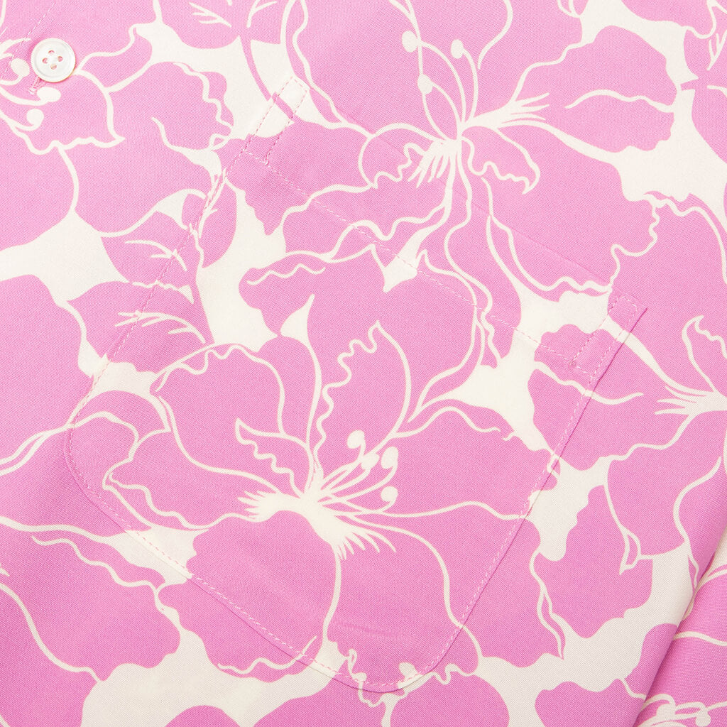 Floral Hawaiian Shirt Pink
