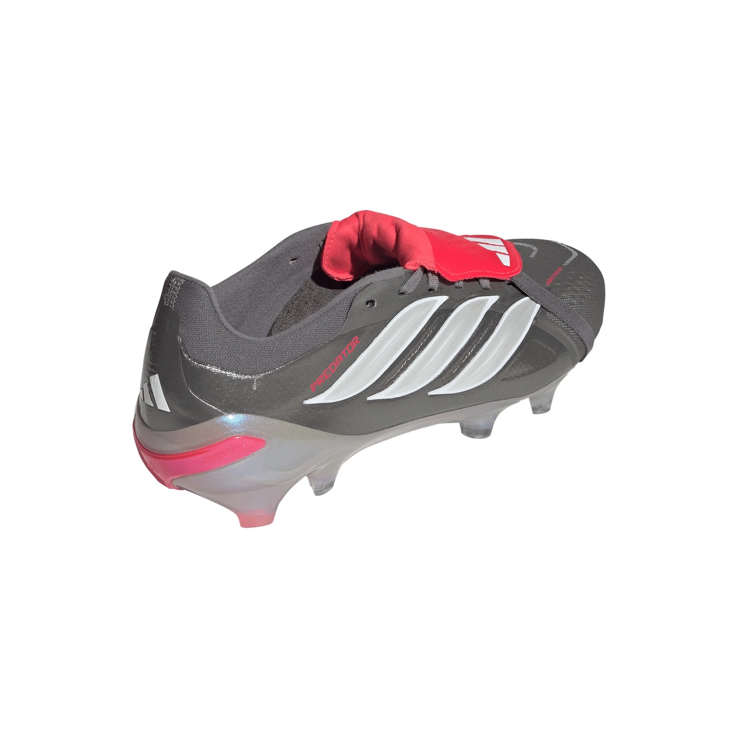 adidas Predator Pro Fold Over Tongue FG Mens Soccer Cleats Grey Red
