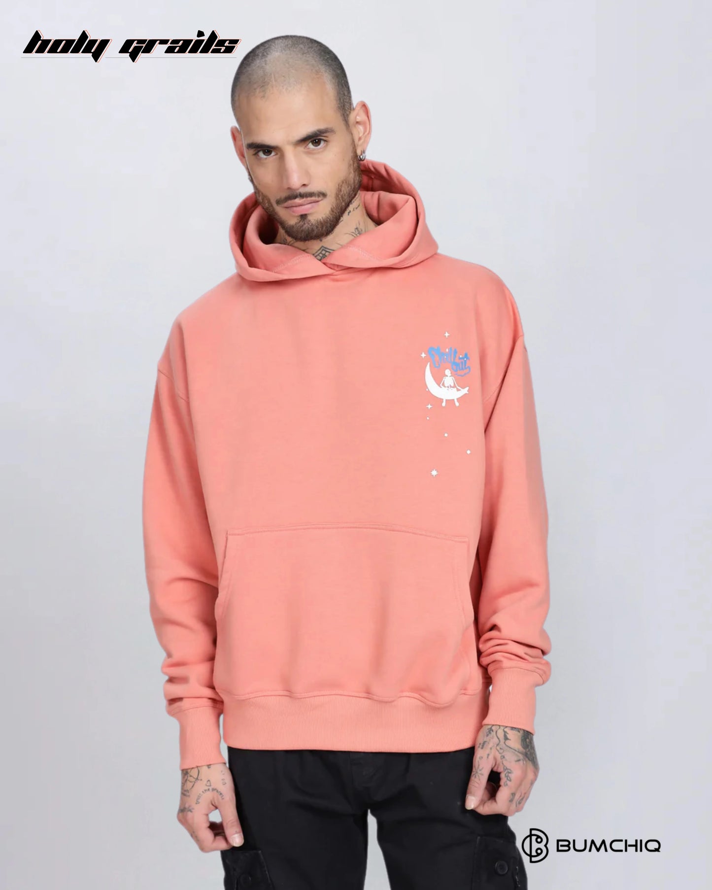Chill Coral Pink Hoodie HG x Bumchiq