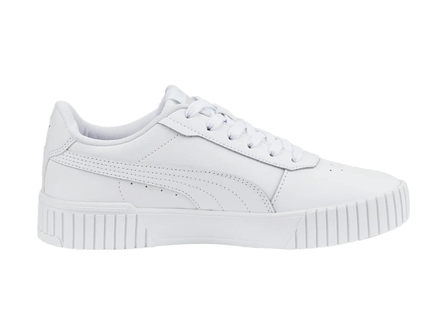 Tenis PUMA Carina 20 Blanco y Plata para Mujer