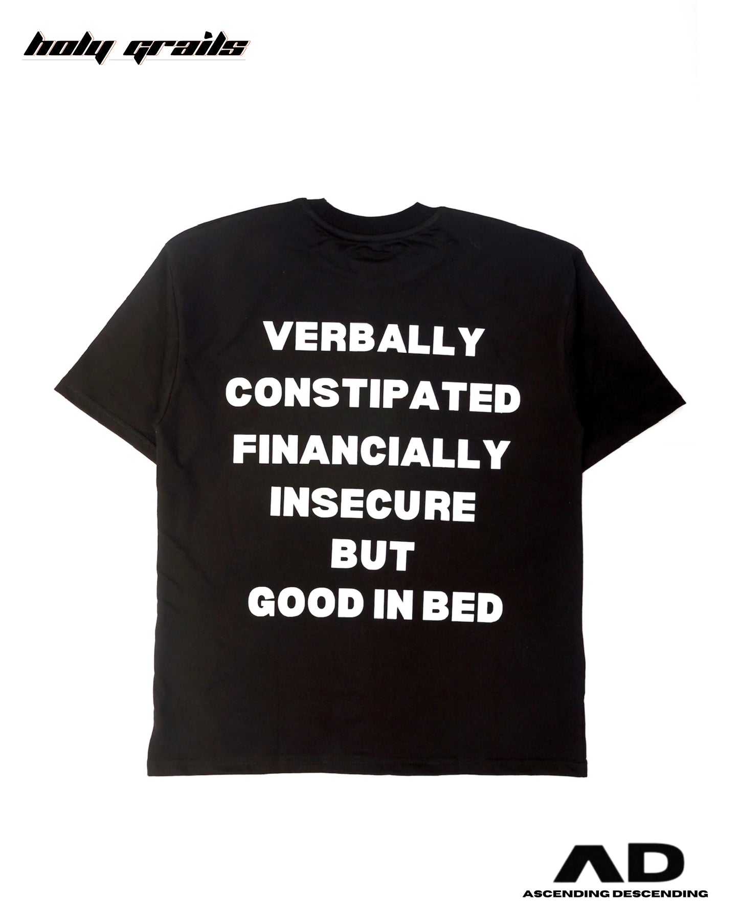 Constipation Black Oversize Tee HG x AD