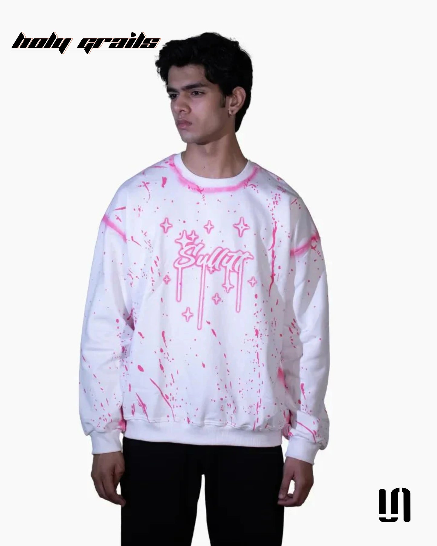 Chaos Paint White Oversize Swearshirt HG x Sullitt