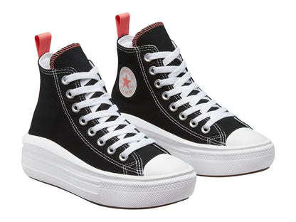 Tenis Converse Chuck Taylor All Star Move Hi Negro y Rosa para Niña