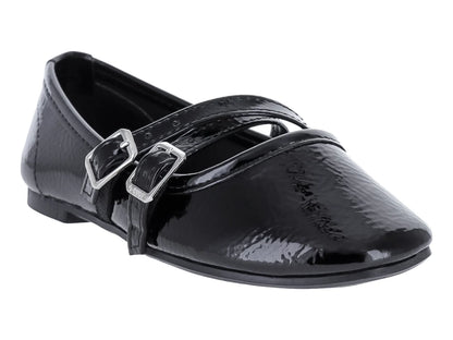 Zapatos Planos 4EVER Charol Negro para Niña