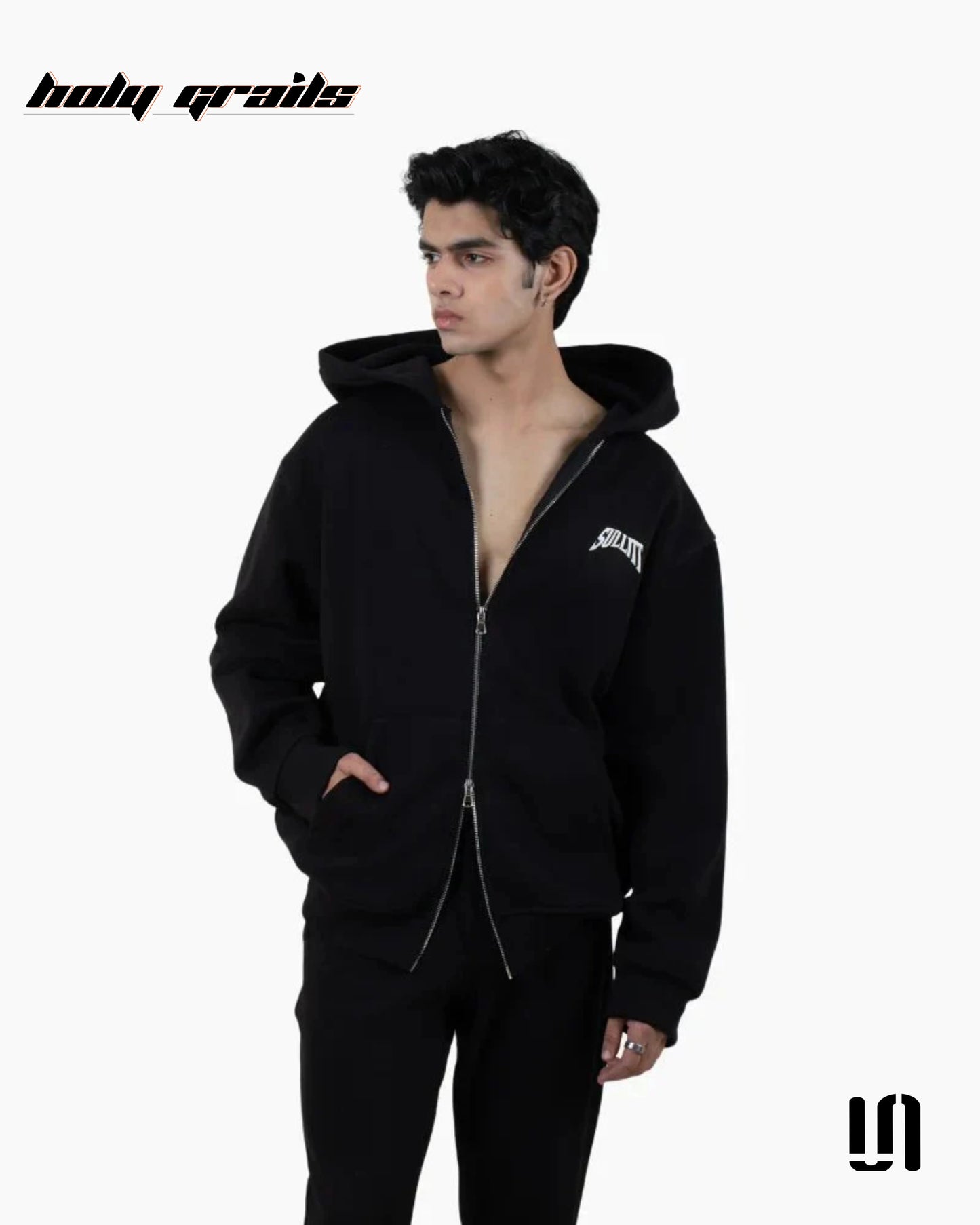 Deer Drive Black Zipper Hoodie HG x Sullitt