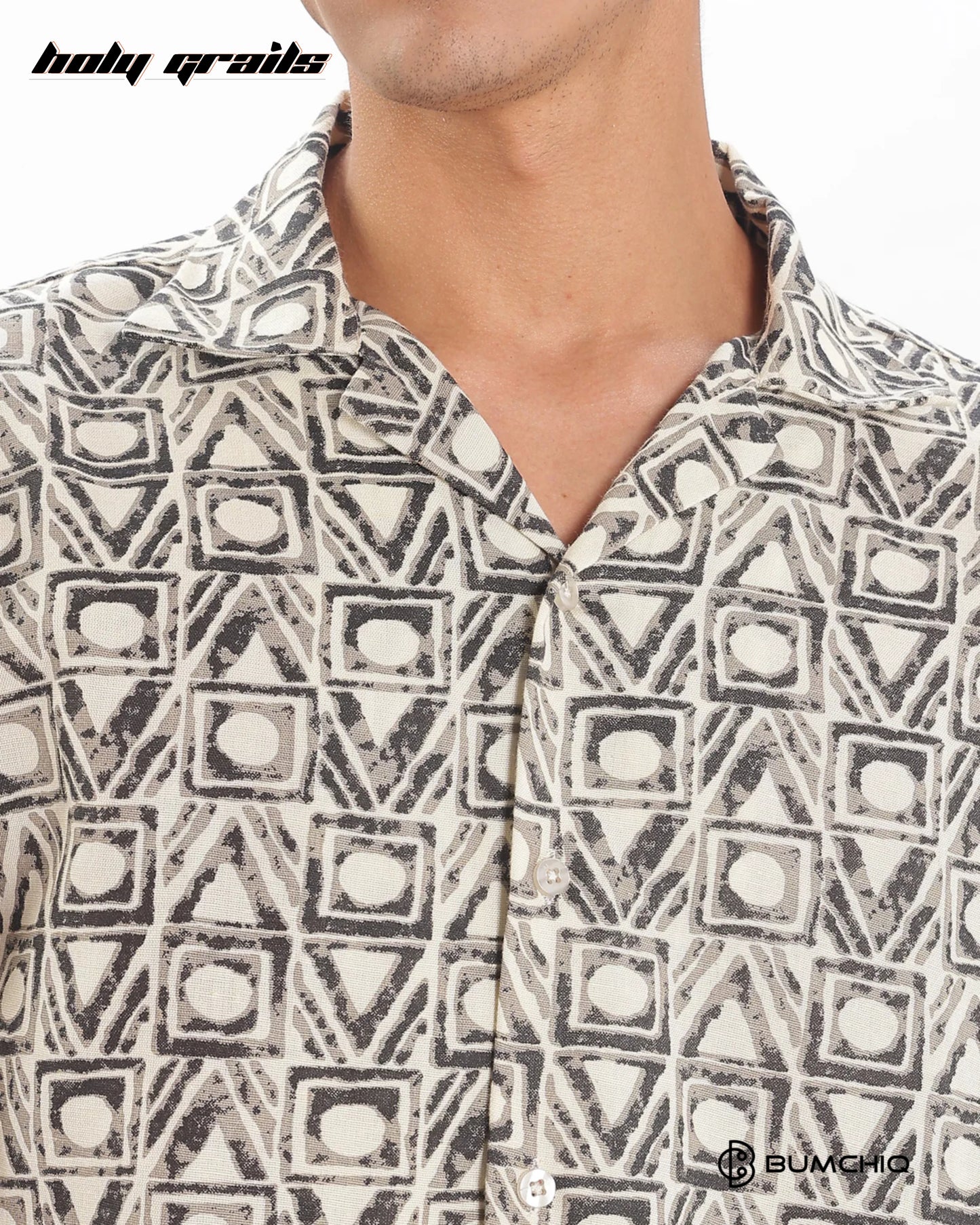Lattice Beige Pattern Shirt HG x Bumchiq