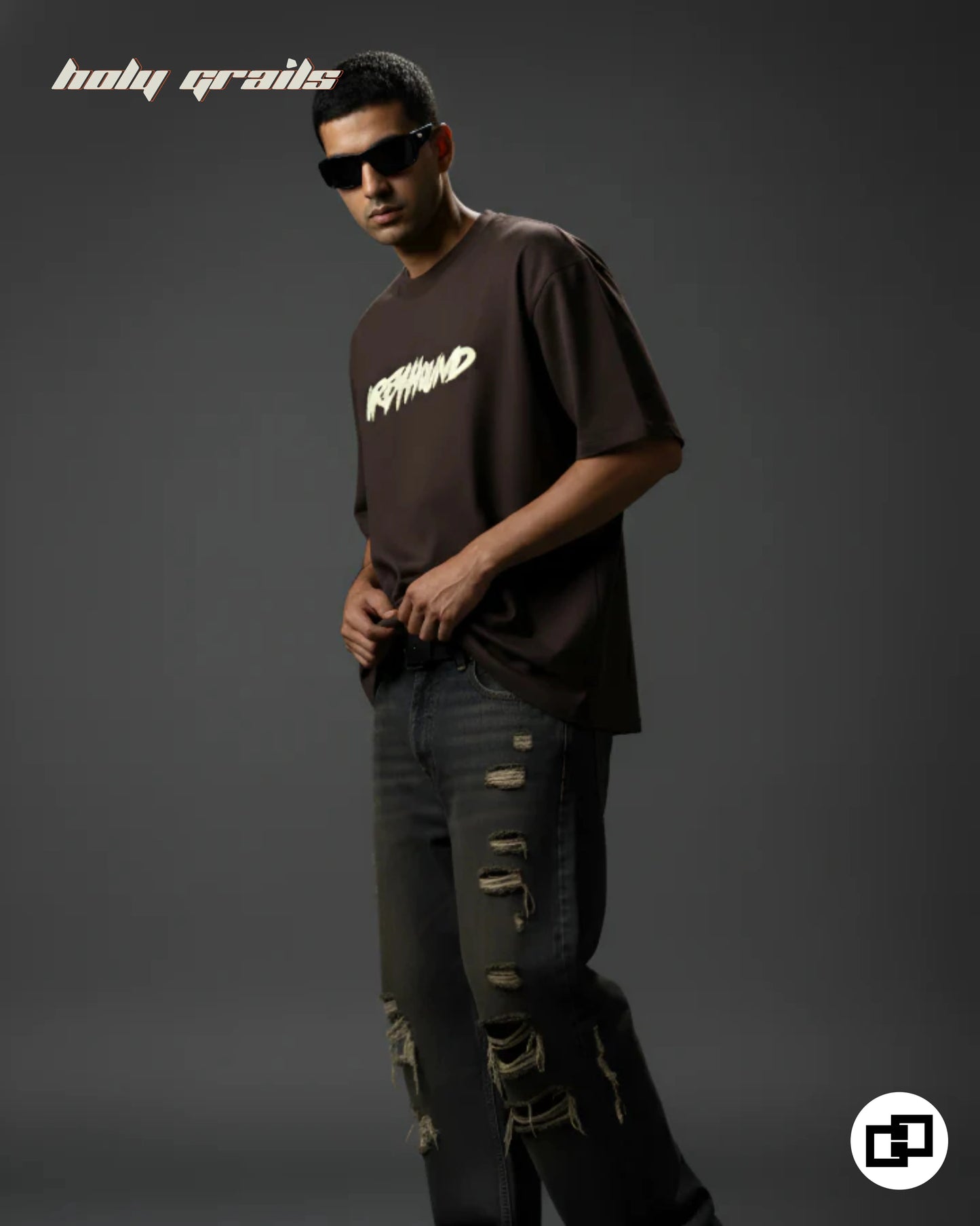 Wolf Brown Oversize T Shirt HG x Grey Hound