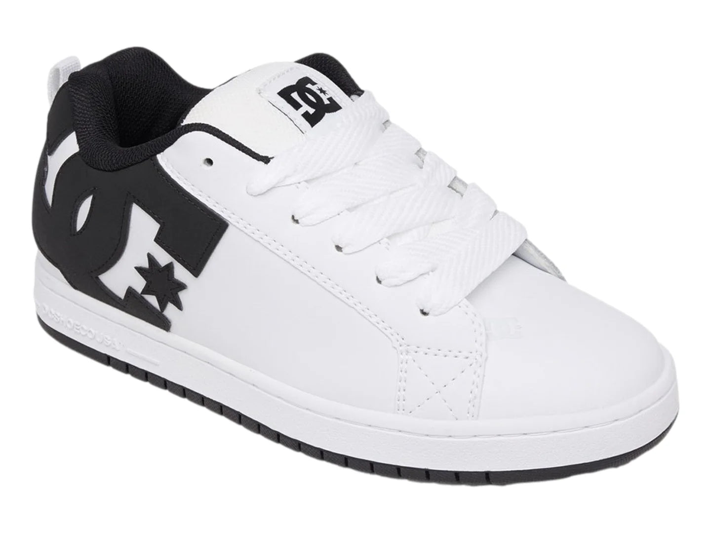 Tenis DC Shoes Court Graffik Blancos y Negros para Hombre