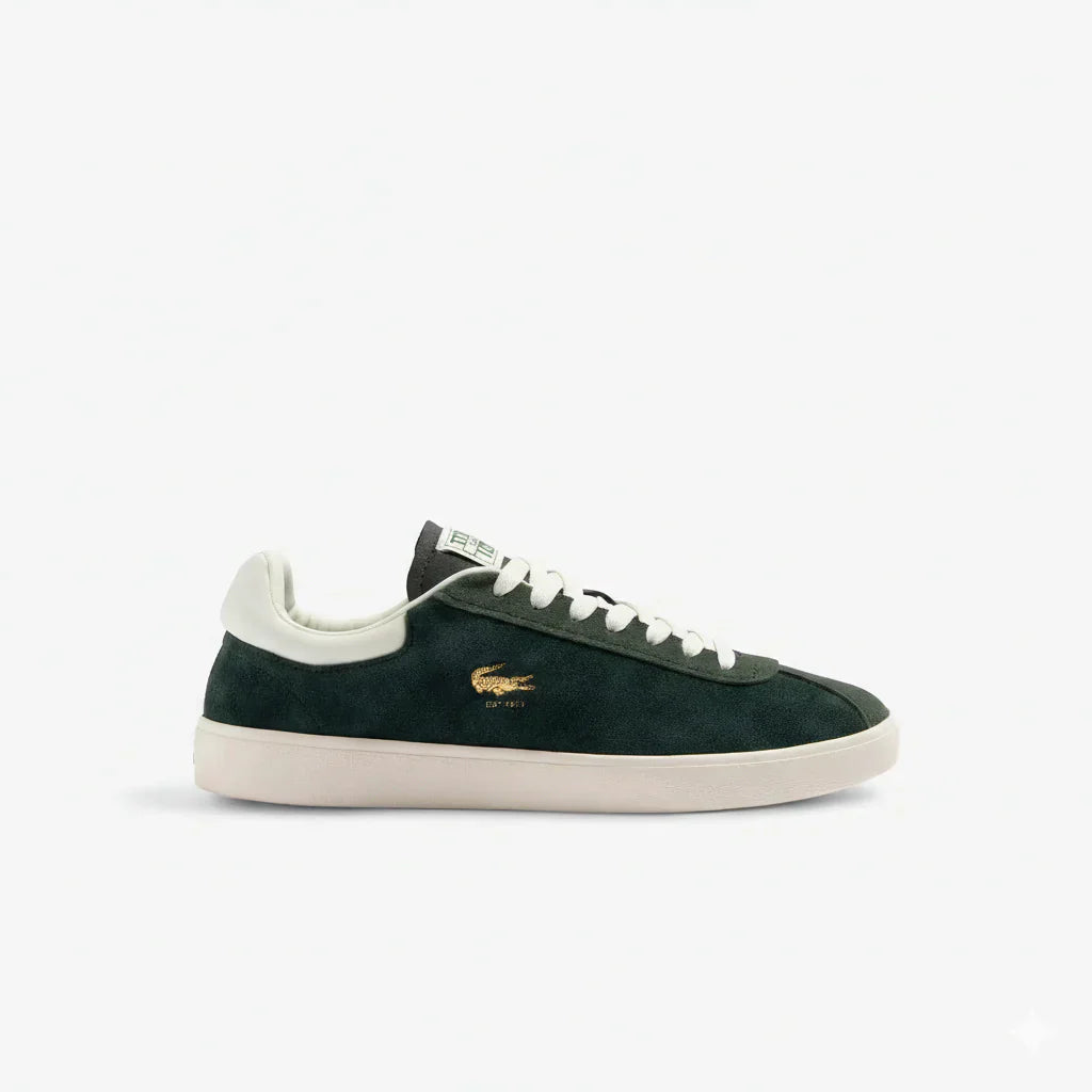 Lacoste Baseshot Premium Suede Vert Foncé Blanc