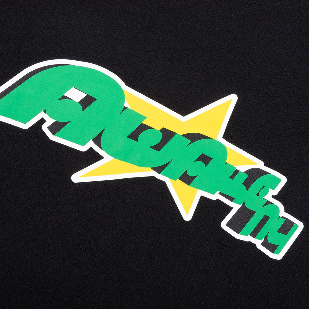 Star A Zip Up Hoodie Black