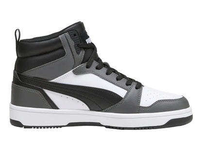 Tenis PUMA Rebound V6 Blanco Negro y Gris para Hombre