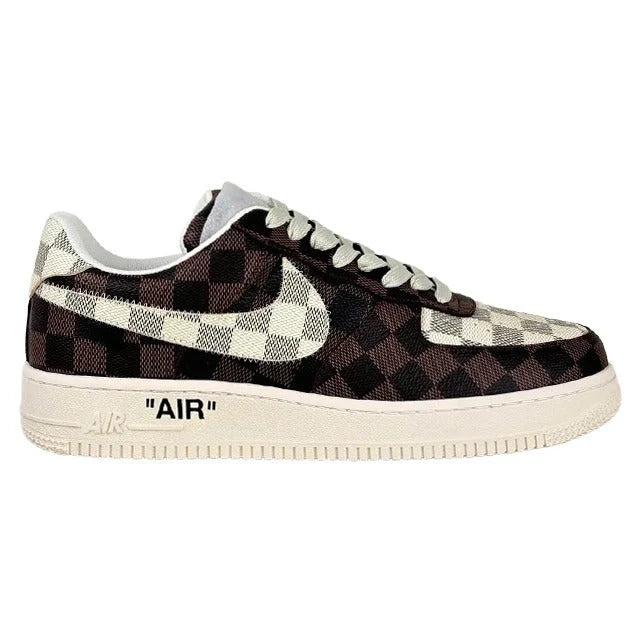 Louis Vuitton x Nike Air Force 1 Damier Brown White
