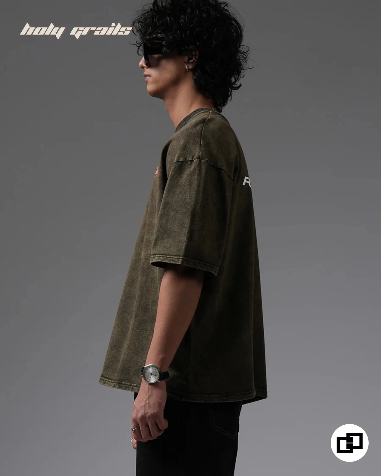 Behind For A Reason Oversized Acid Wash Tee HG x Grey Hound Clothing