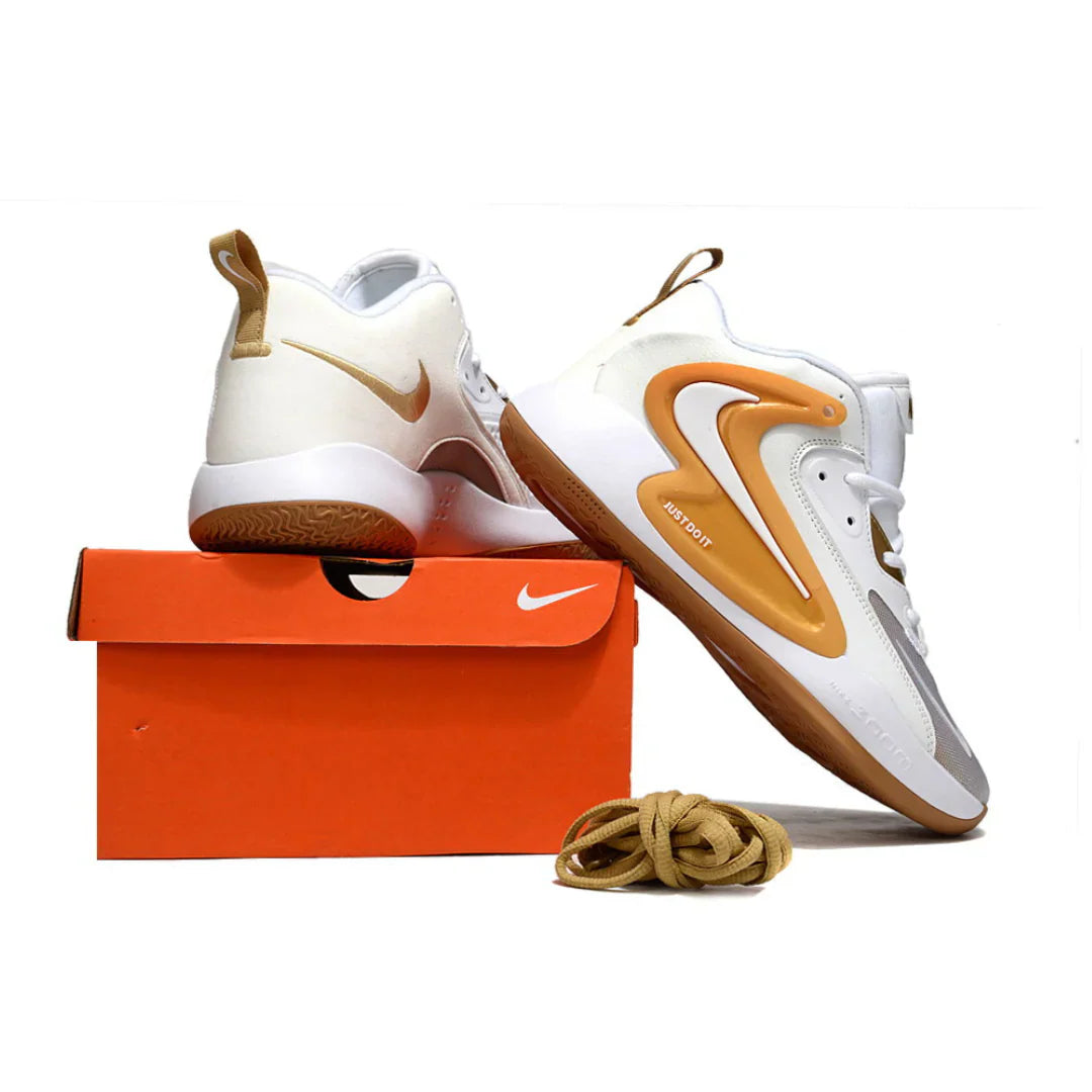Tênis Nike React HyperSet 2 Vôlei Branco Amarelo