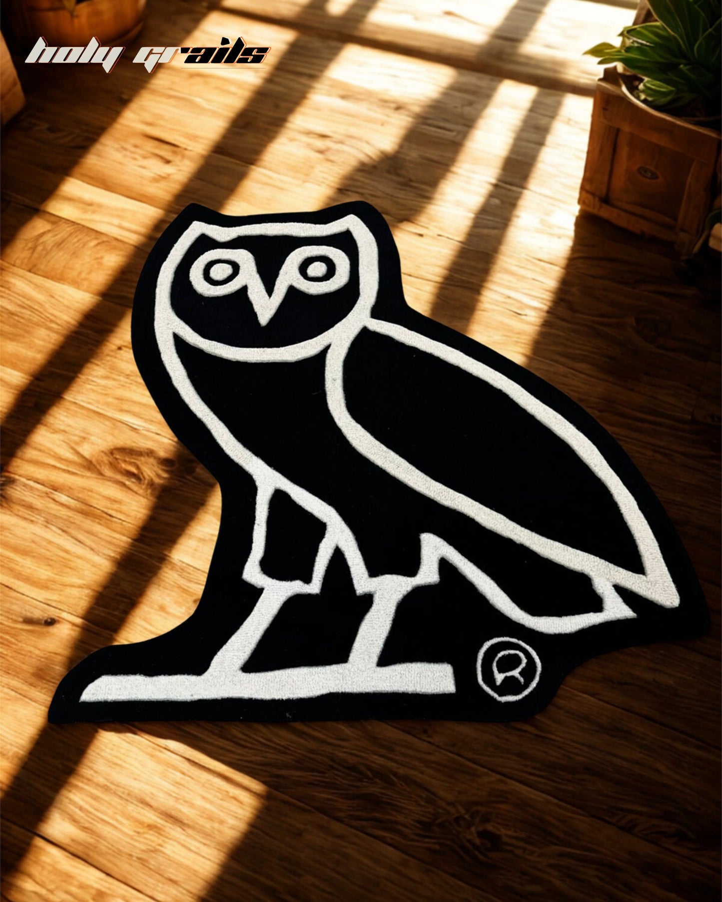 Midnight Owl Hand Tufted Rug