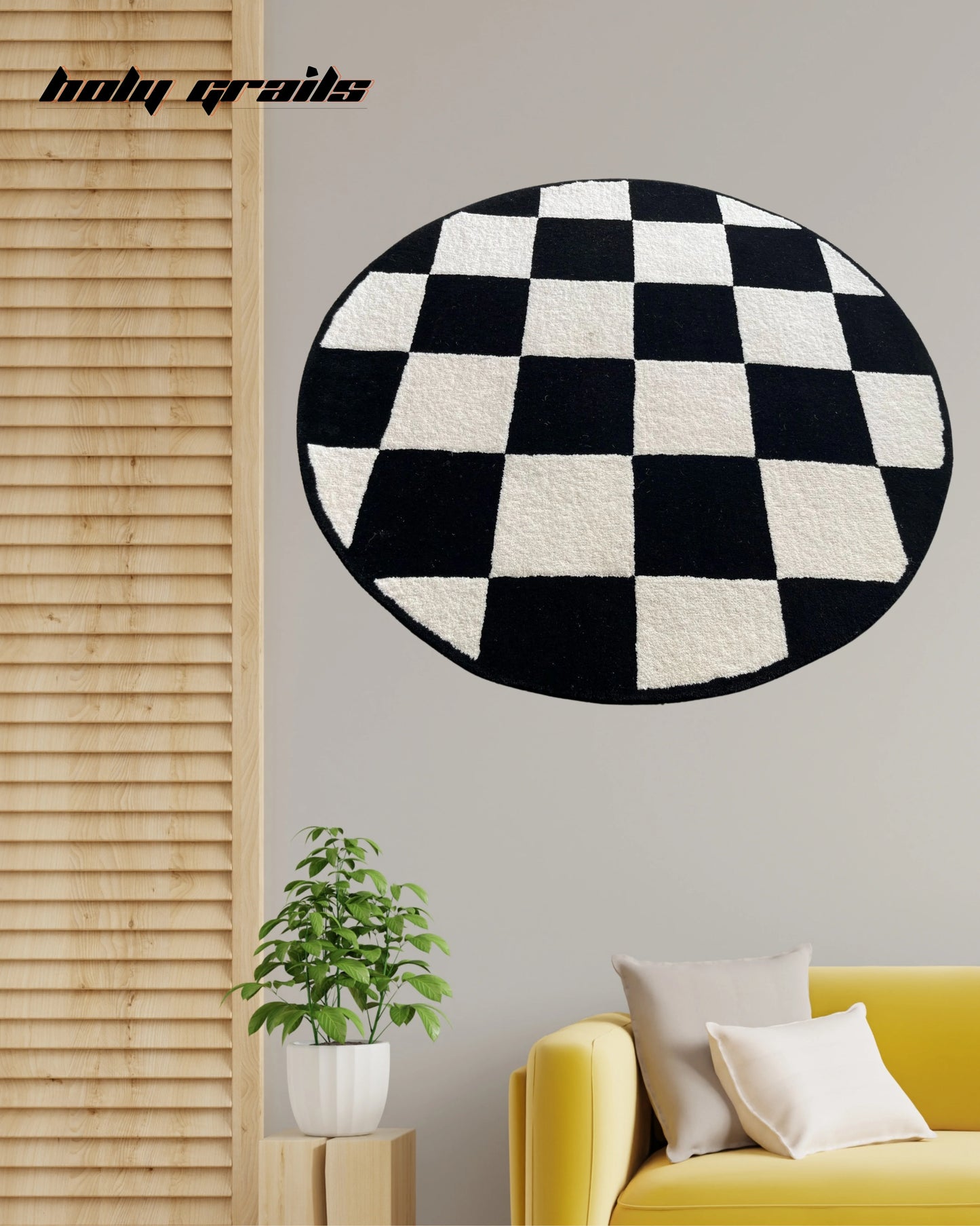 Checkmate BW Hand Tufted Rug