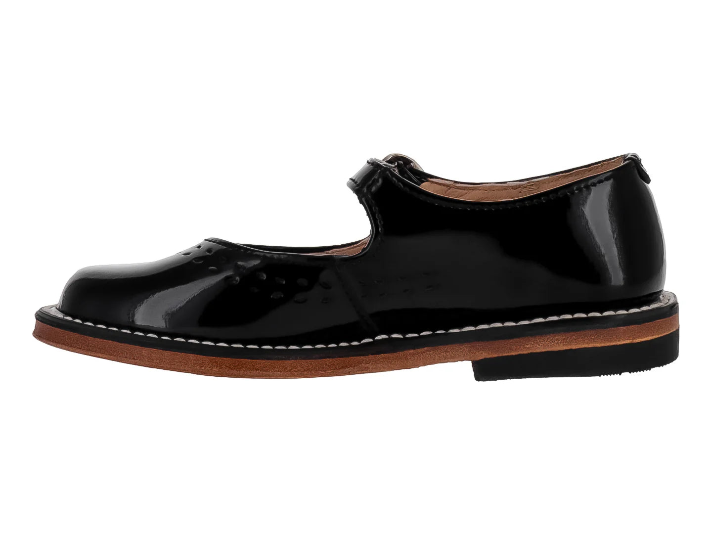 Zapatos Escolares Elefante Negros de Charol para Niña