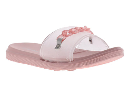 Sandalias Elega Palo de Rosa Transparente para Mujer
