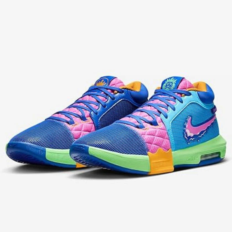 Tênis Nike Lebron Witness VIII Verde Azul Rosa