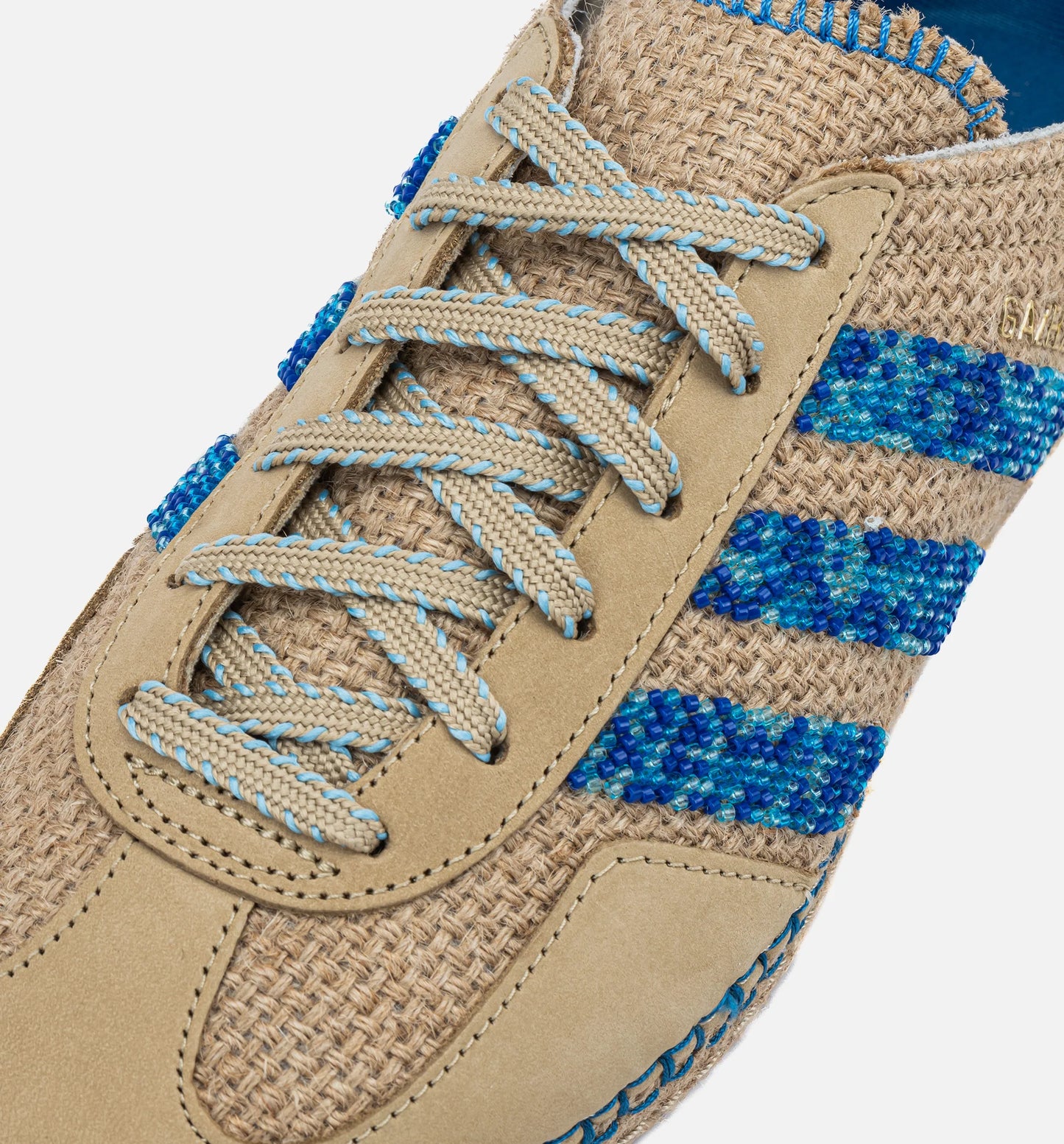 Clot x Gazelle Linen Khaki Light Blue Mens Lifestyle Shoe Linen Khaki Light Blue Blue Bird